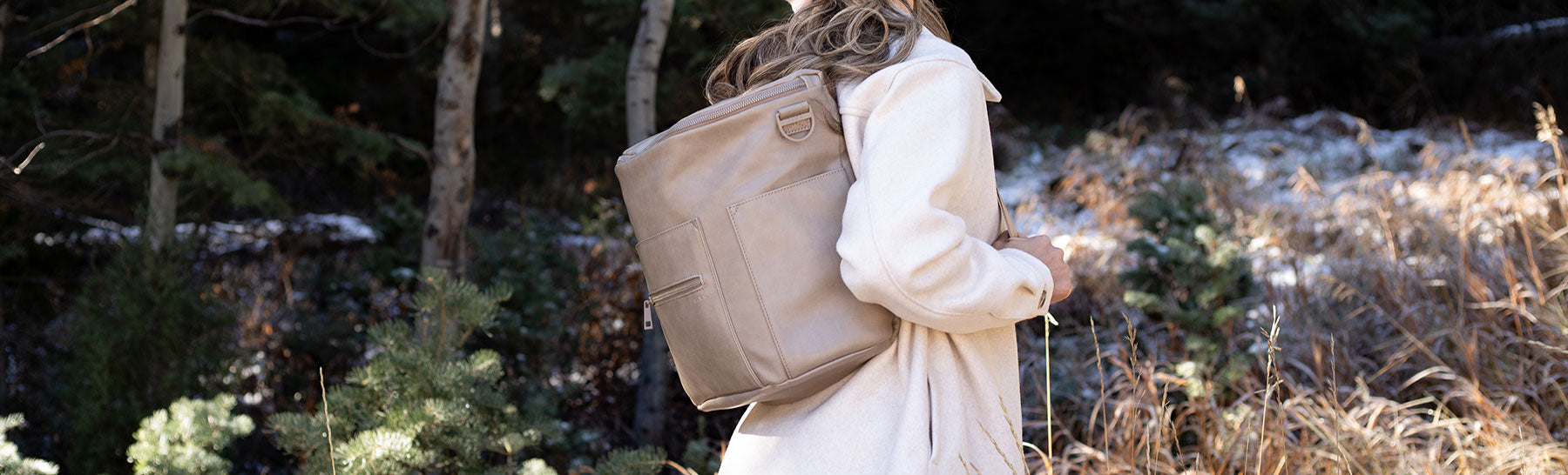 New Fawn Design Original Diaper Bag Backpack-Pebble Fawn Design and Freshly Picked Diaper Bags - The Coastal Oak main image 2