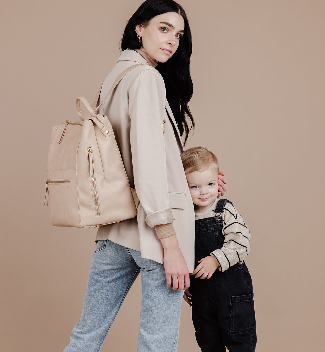The Fawn + Nordstrom Square Diaper Bag Bundle - Beige – Fawn Design