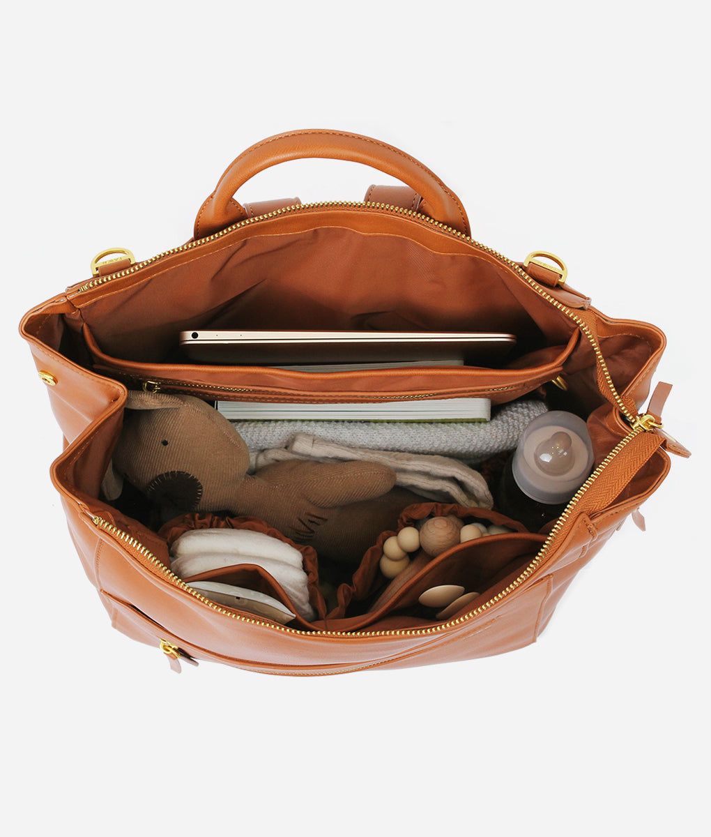 The Square Diaper Bag Bundle - Brown