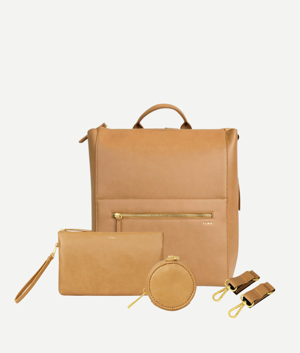 The Square Diaper Bag Bundle - Tan