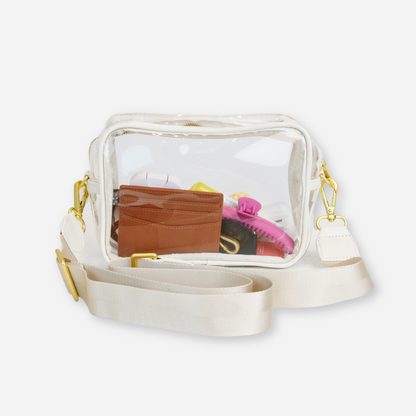 The Clear Crossbody - White