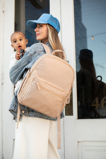 The Nylon Diaper Pack - Beige