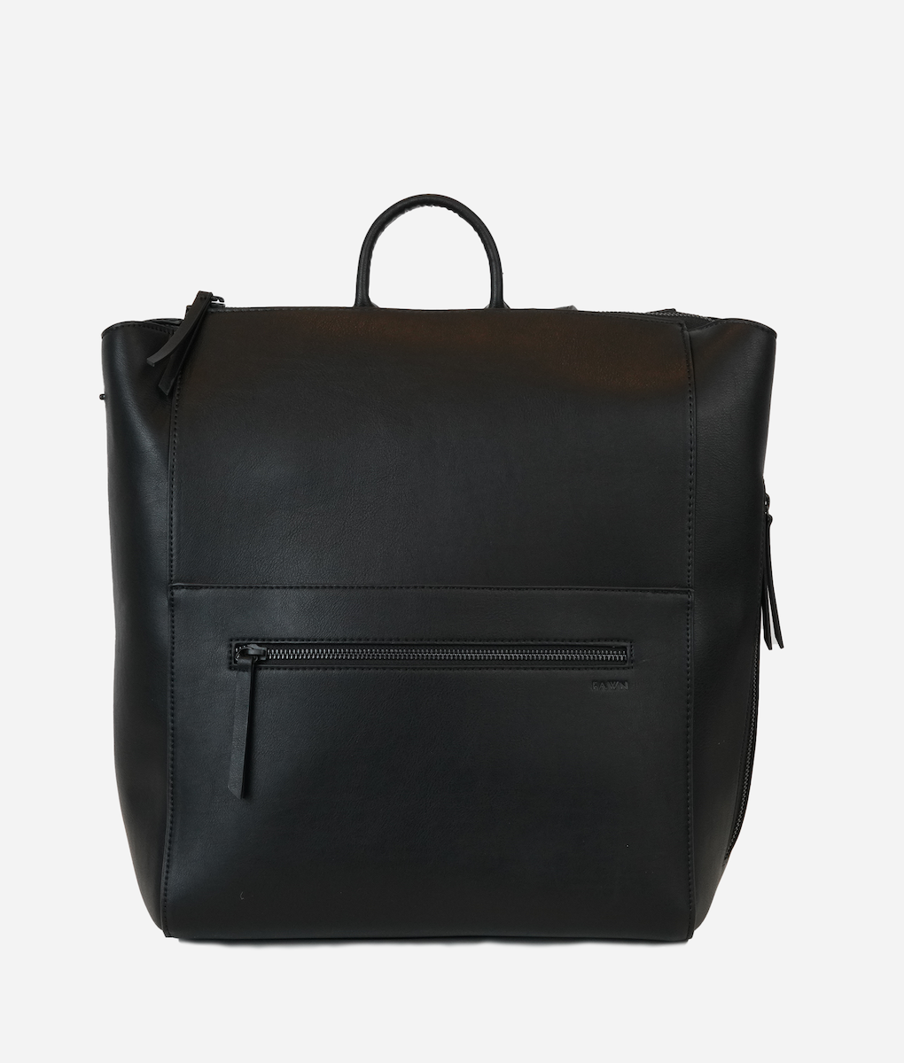 The Square Diaper Bag - Black/Black