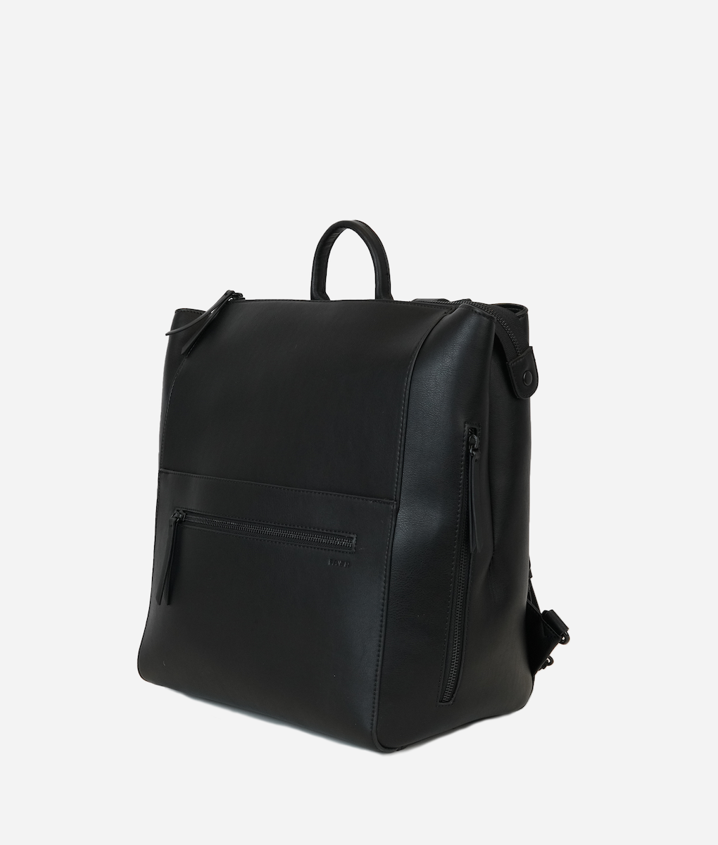 The Square Diaper Bag - Black/Black