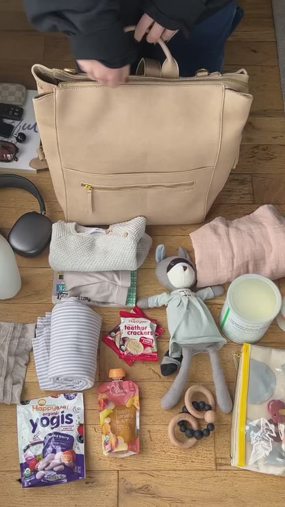 The Square Diaper Bag Bundle - Tan