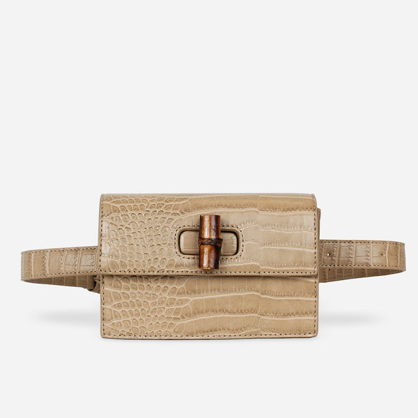Fawn Design The Bamboo Shoulder Bag - Croc Latte
