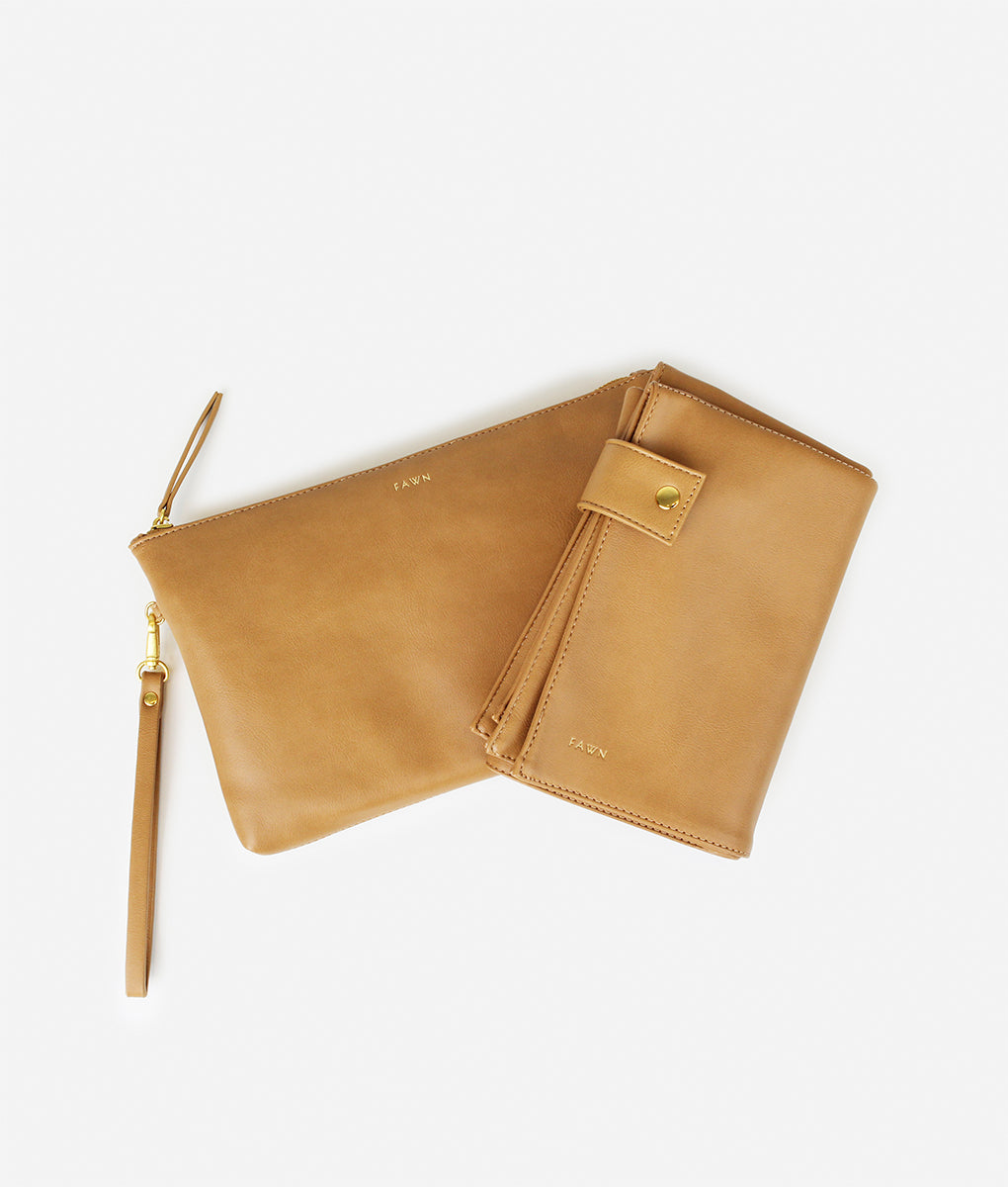 Fawn Design Clutch Brown outlet Matte