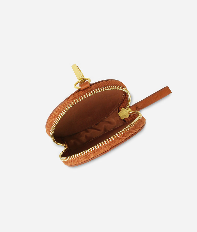 The Round Coin Pouch - Brown