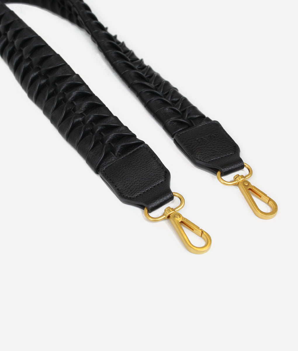 The Fishtail Braid Strap Short - Black