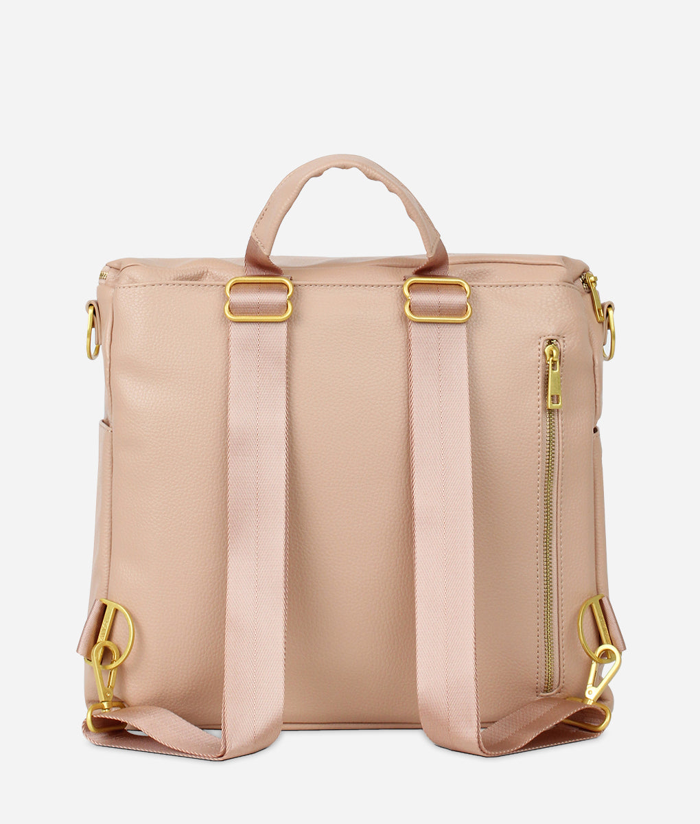blush leather backpack Pink Diaper Bags