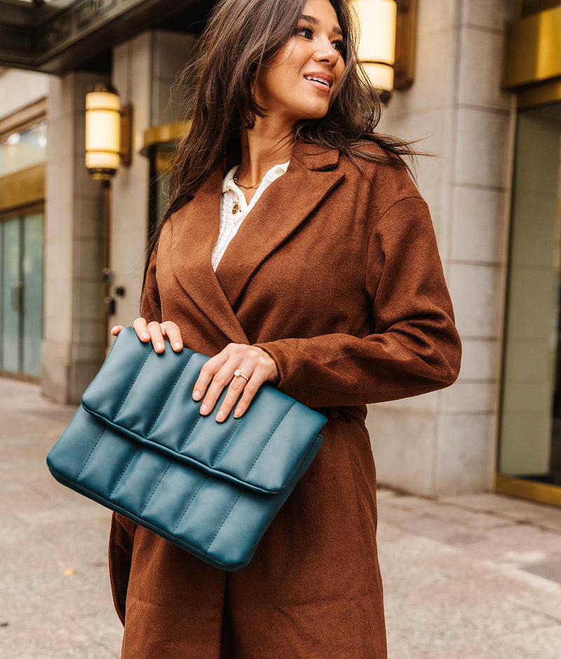 The Quilted Clutch - Teal