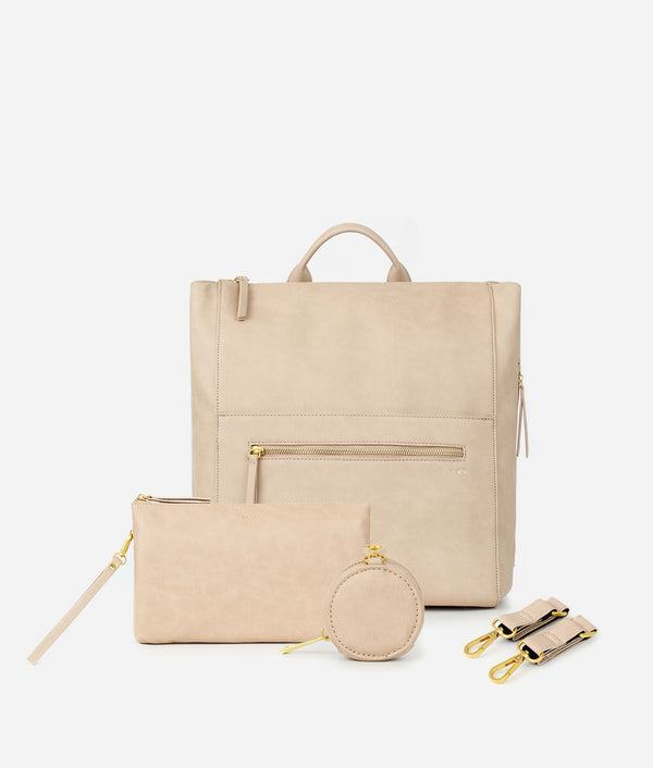 The Fawn + Nordstrom Square Diaper Bag Bundle - Beige